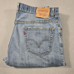 Levi's 559 Relaxed Straight Fit Men's Jeans Size 36x30 Distressed Blue Denim